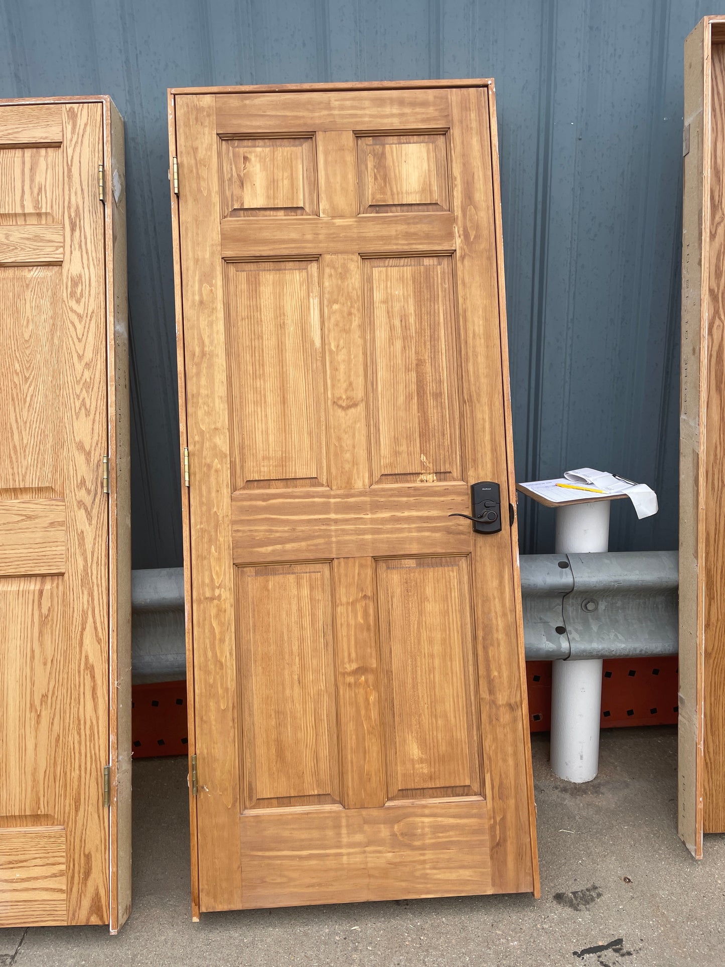 32x80 RHS Interior Hollow 6 Panel Prehung Door, Wood Finish [#J622.03]