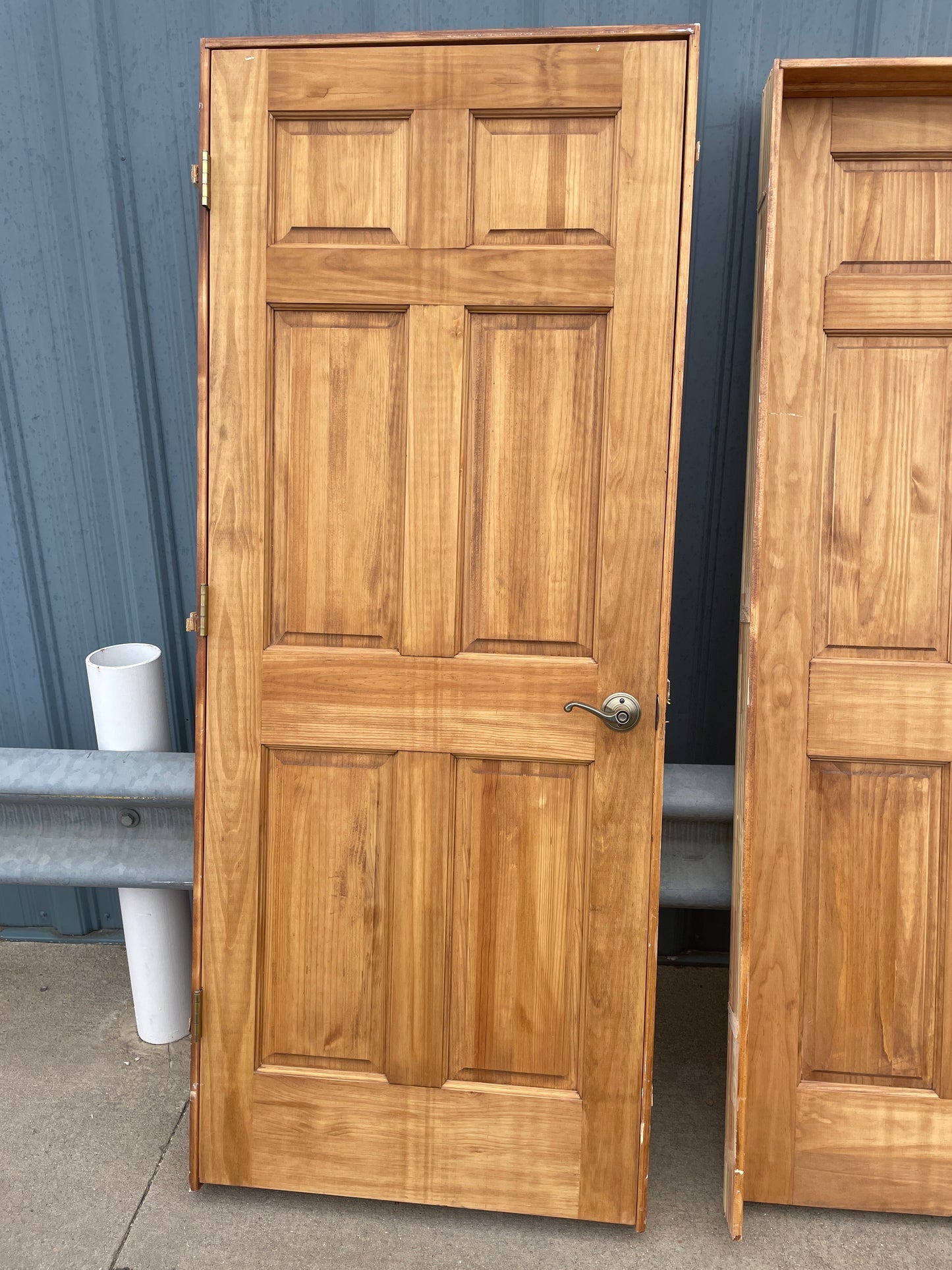 32x80 RHS Interior Hollow 6 Panel Prehung Door, Wood Finish [#J622.06]
