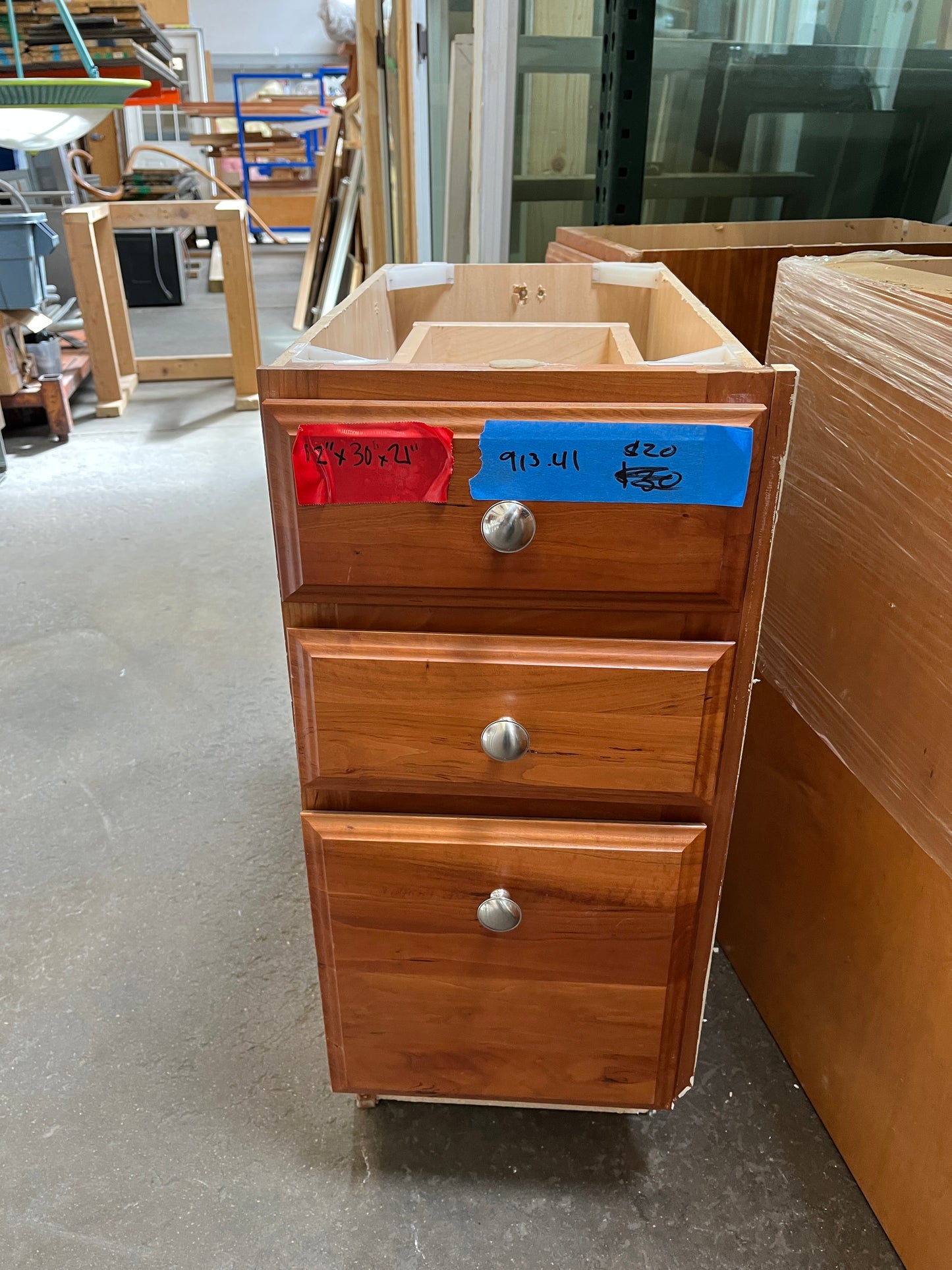 Cherry 3-Drawer Vanity Cabinet [913.41]