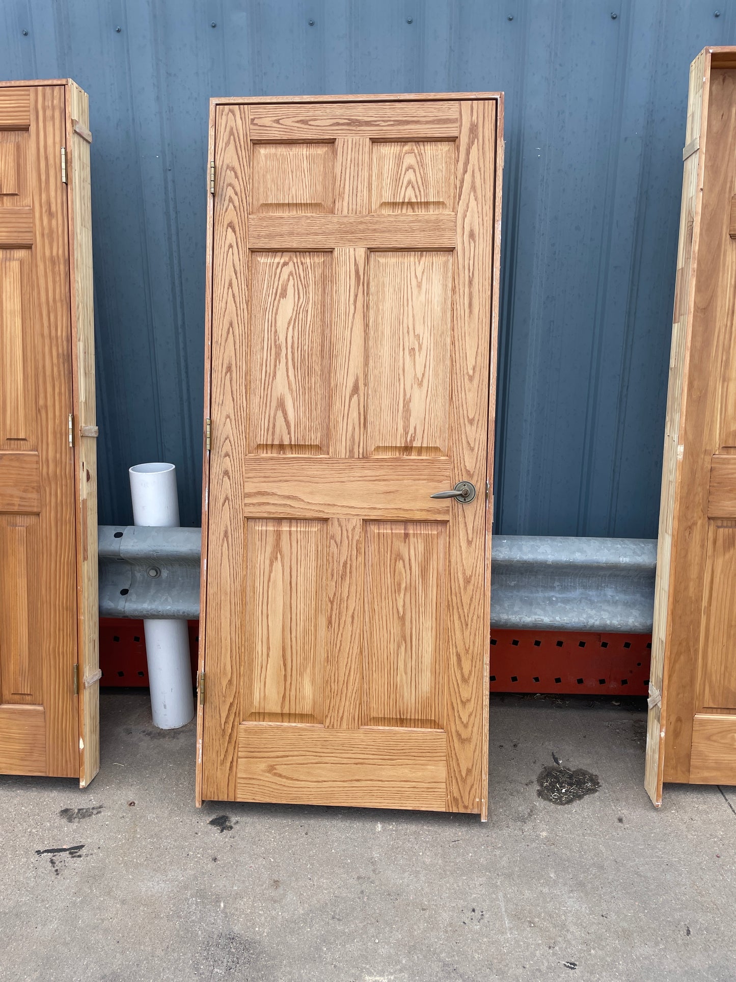 32x80 RHS Interior Solid 6 Panel Prehung Door, Wood Finish [#J622.08]