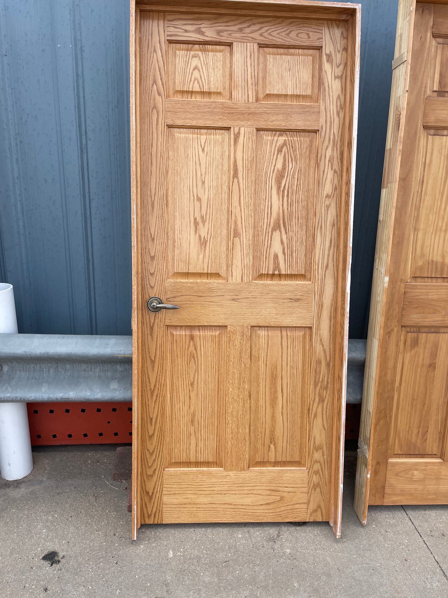32x80 RHS Interior Solid 6 Panel Prehung Door, Wood Finish [#J622.08]