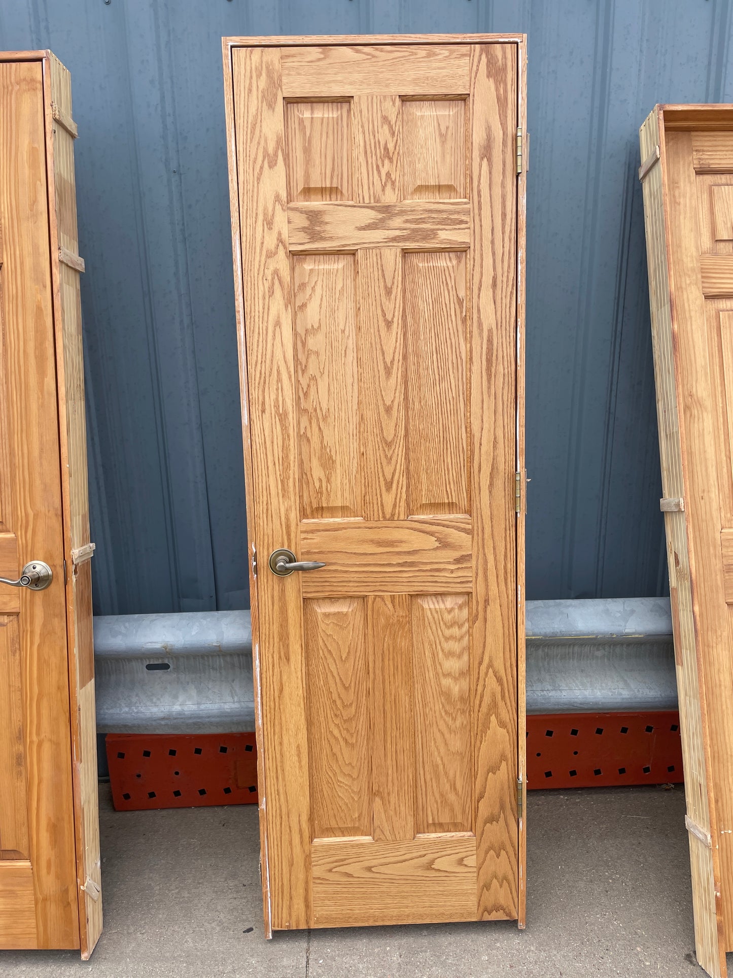24x78 LHS Interior Solid 6 Panel Prehung Door, Wood Finish [#J622.10]