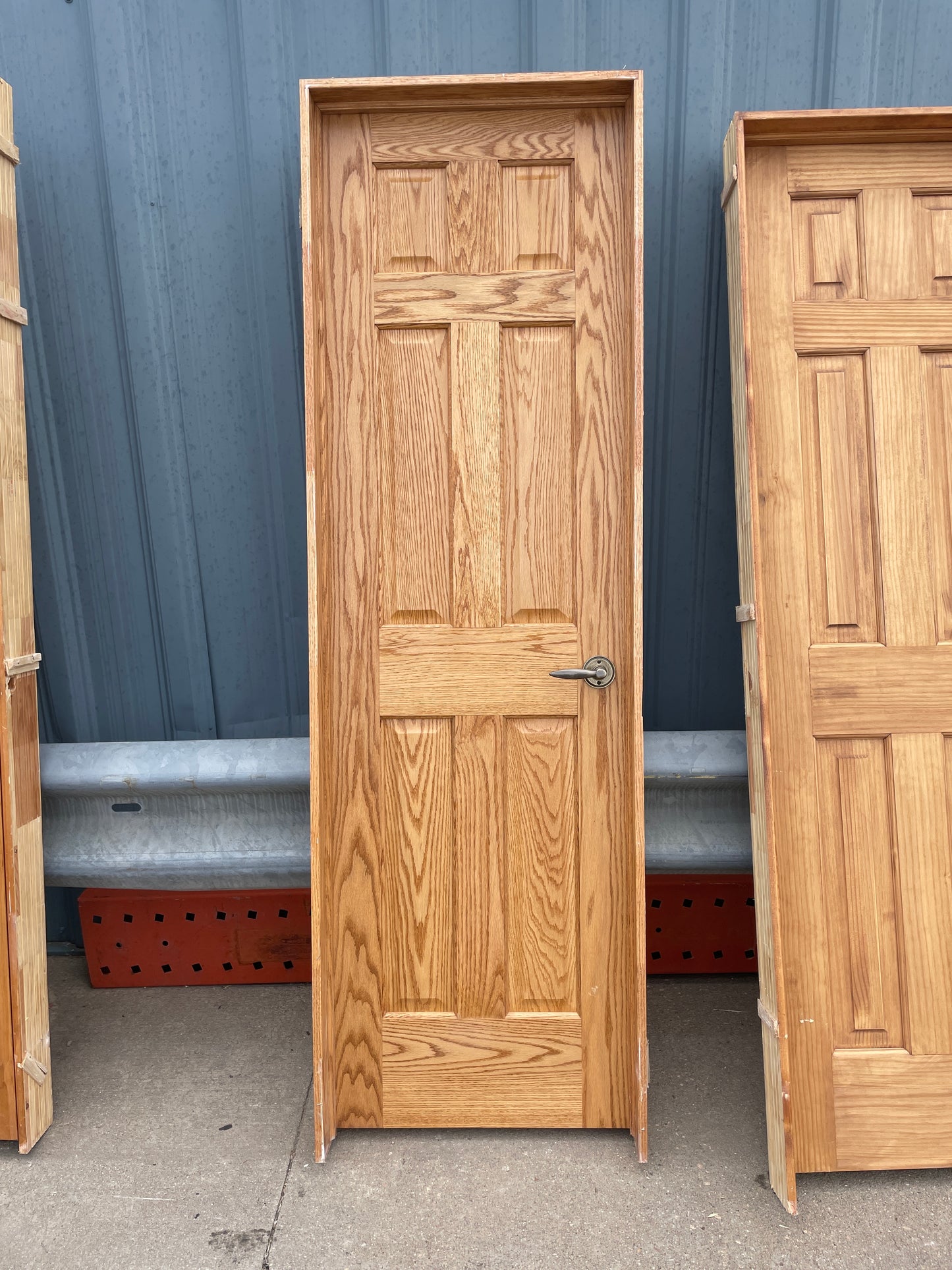 24x78 LHS Interior Solid 6 Panel Prehung Door, Wood Finish [#J622.10]