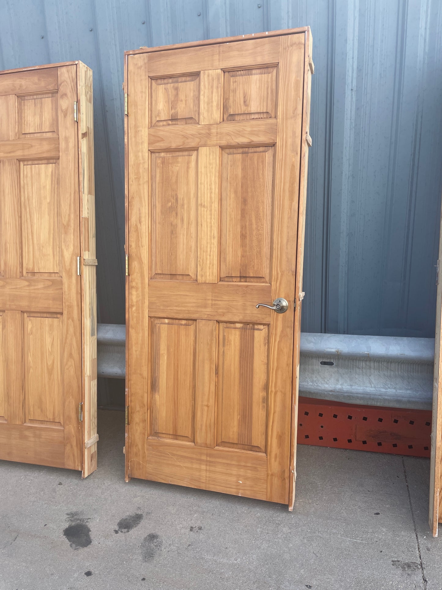32x80 RHS Interior Hollow 6 Panel Prehung Door, Wood Finish [#J622.11]