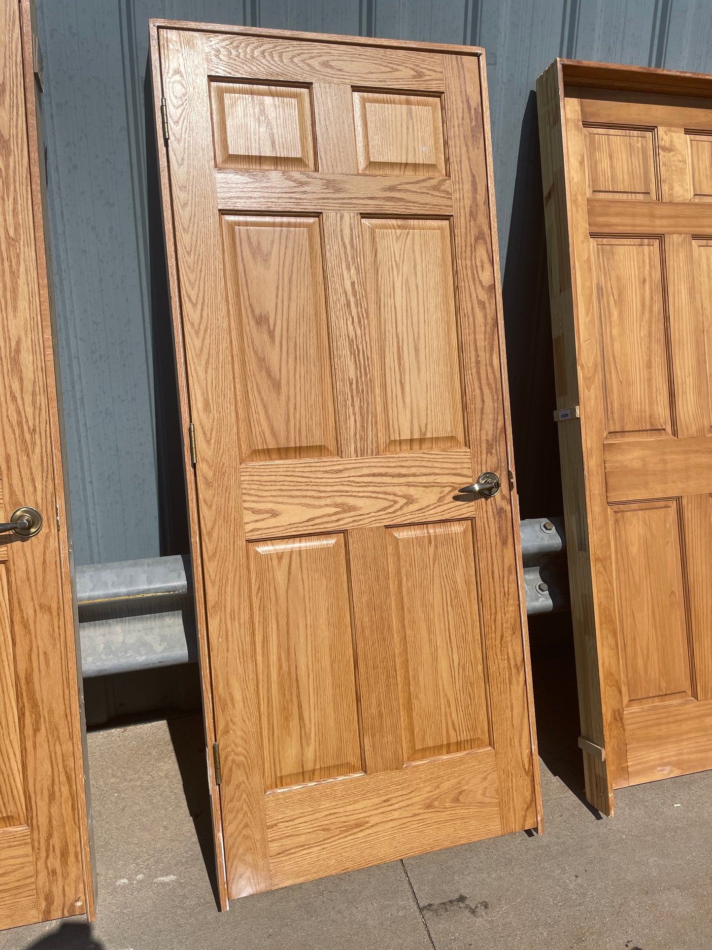 32x80 RHS Interior Solid 6 Panel Prehung Door, Wood Finish [#J622.14]