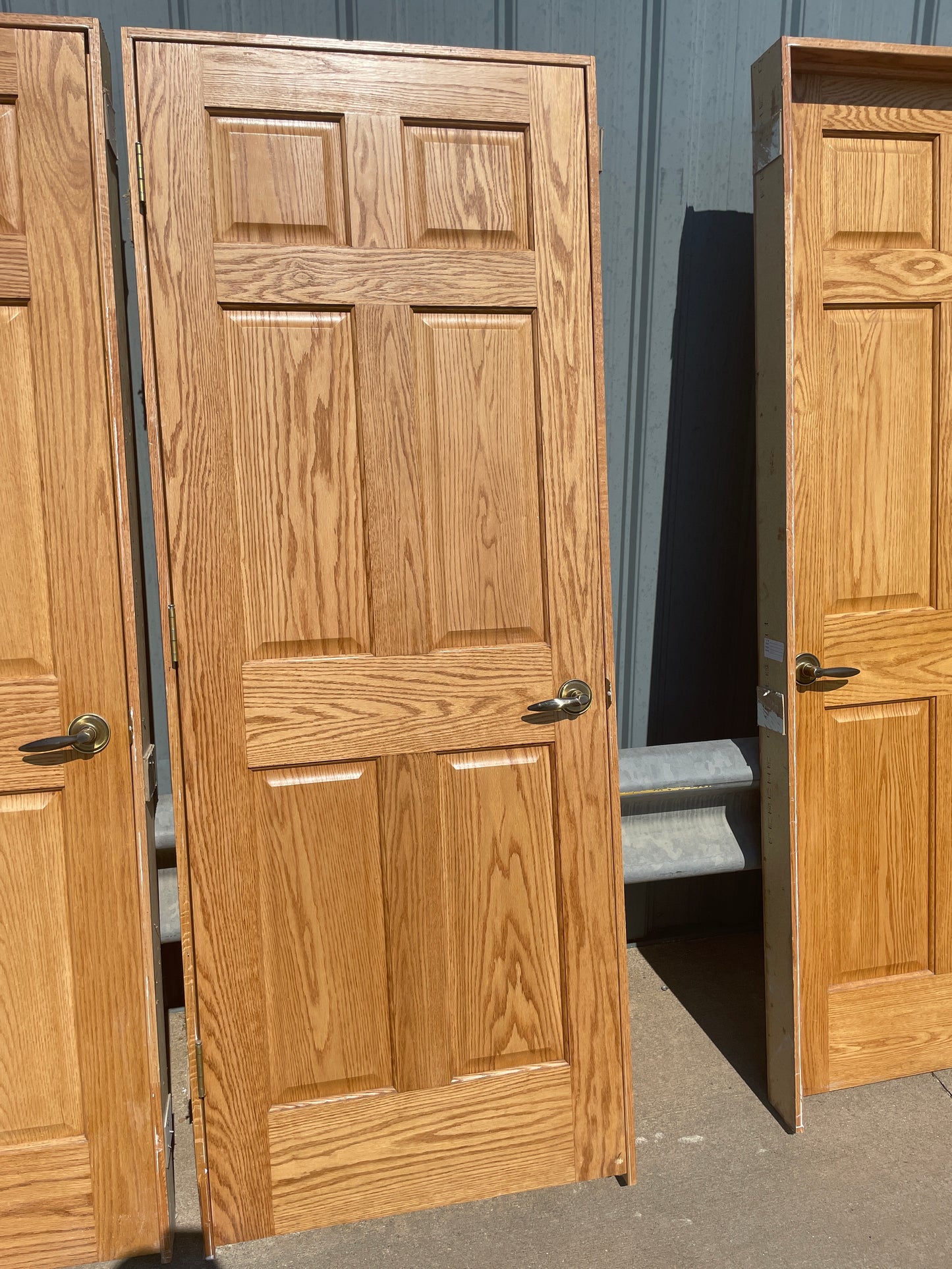 30x80 RHS Interior Solid 6 Panel Prehung Door, Wood Finish  ID #J622.15