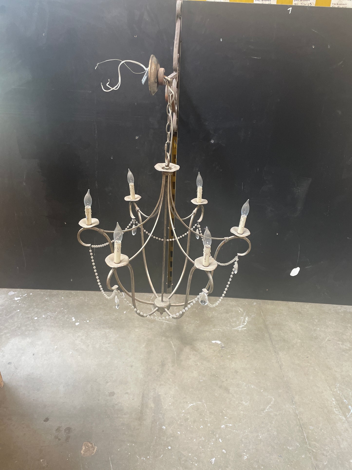 8-Arm Chandelier, Silver Pewter [#J623.04]