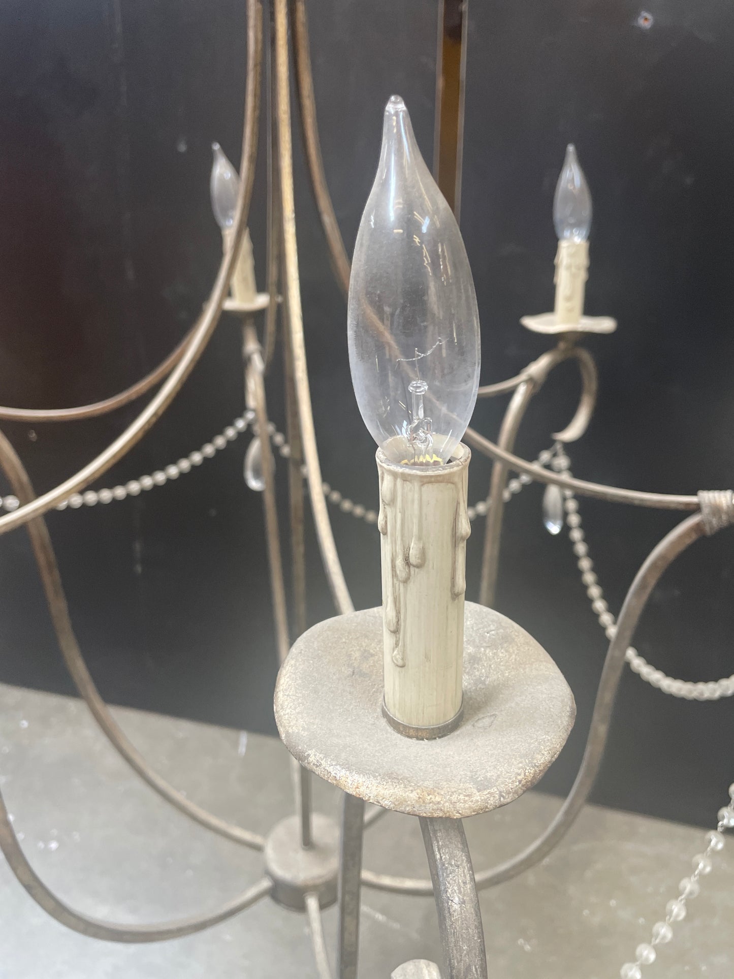 8-Arm Chandelier, Silver Pewter [#J623.04]