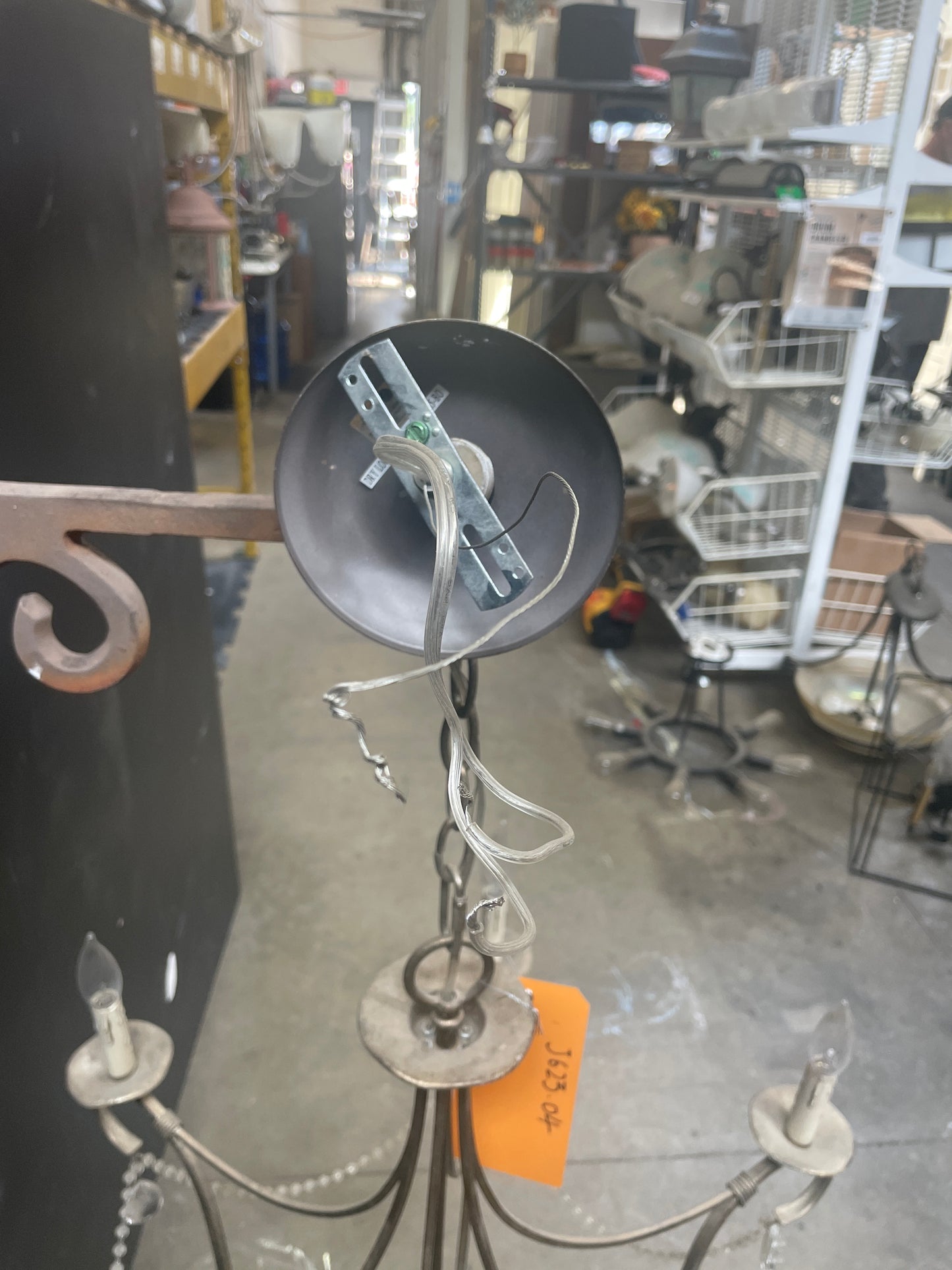 8-Arm Chandelier, Silver Pewter [#J623.04]