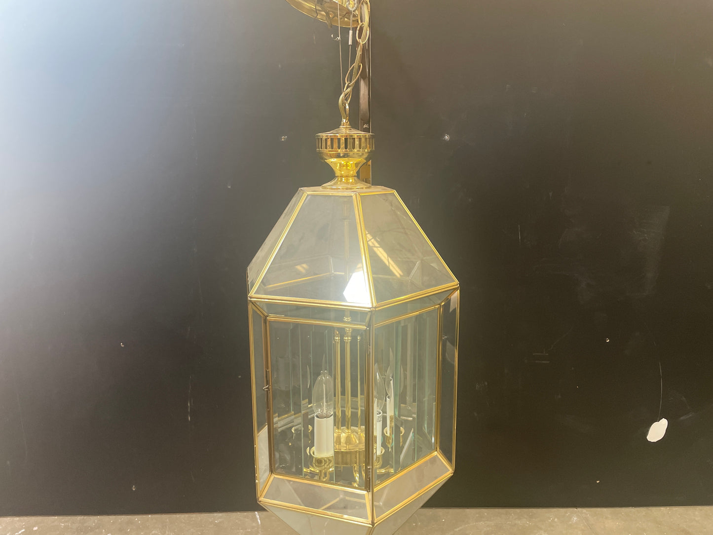 Hexagonal Lantern Pendant, Brass [#J623.05]