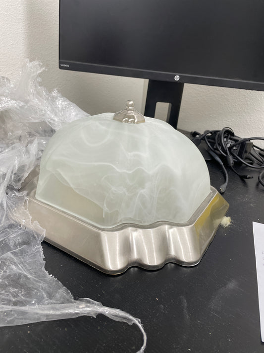 Square Flush Mount Ceiling Light, Brushed Nickel [#J629.04]