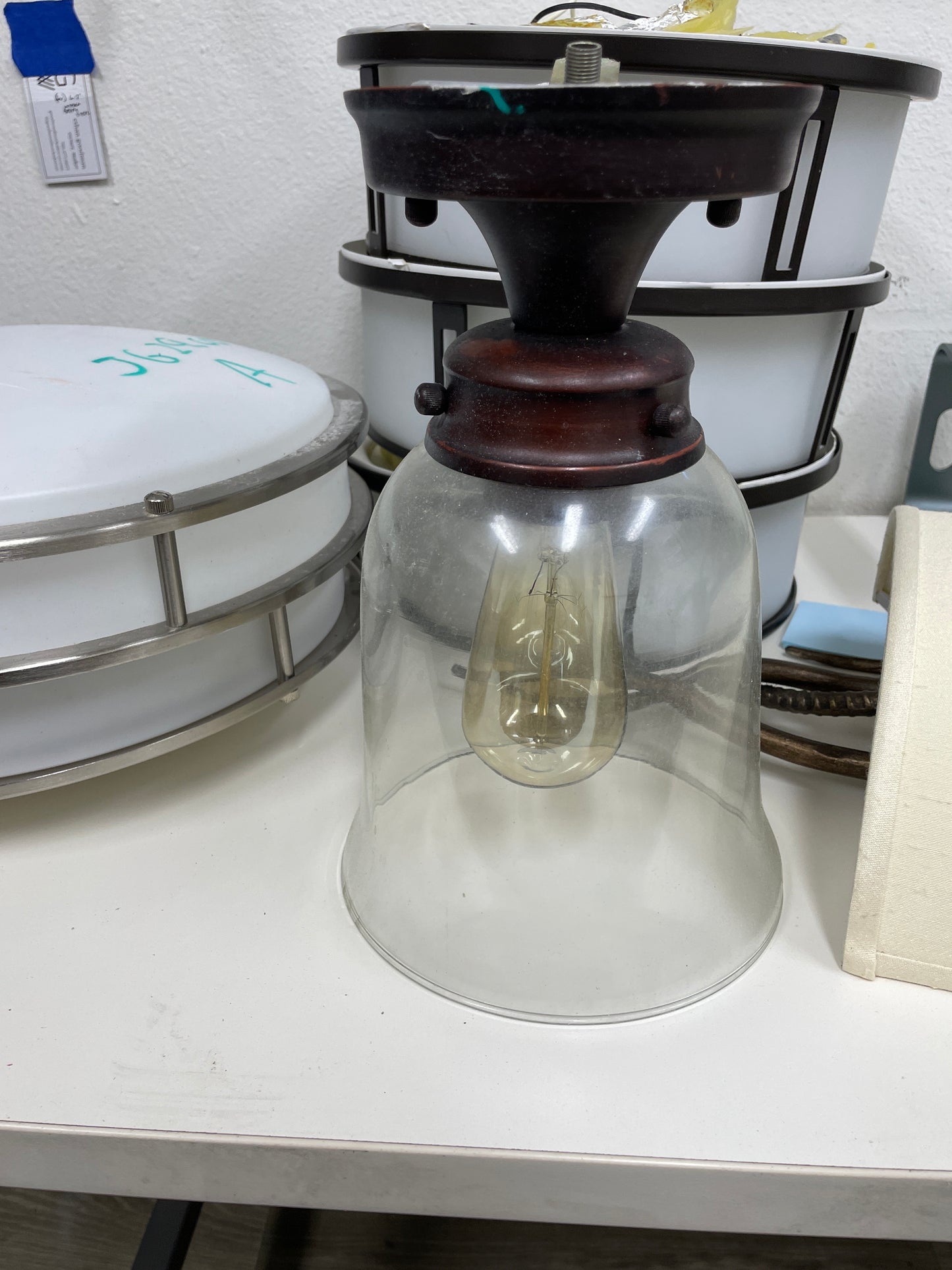 Semi-Flush Mount Ceiling Light, Oil-Rubbed Bronze [#J629.06]