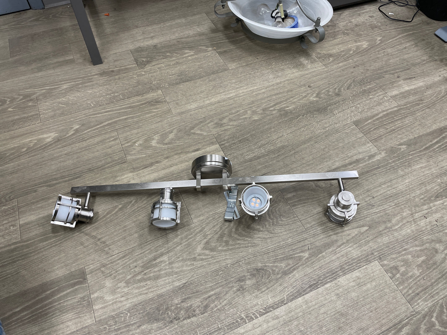 4-Light Reclaimed LED Track Bar, Brushed Nickel  ID #J629.10