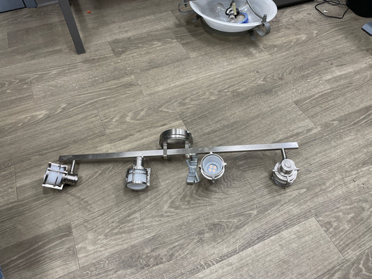 4-Light Reclaimed LED Track Bar, Brushed Nickel  ID #J629.10
