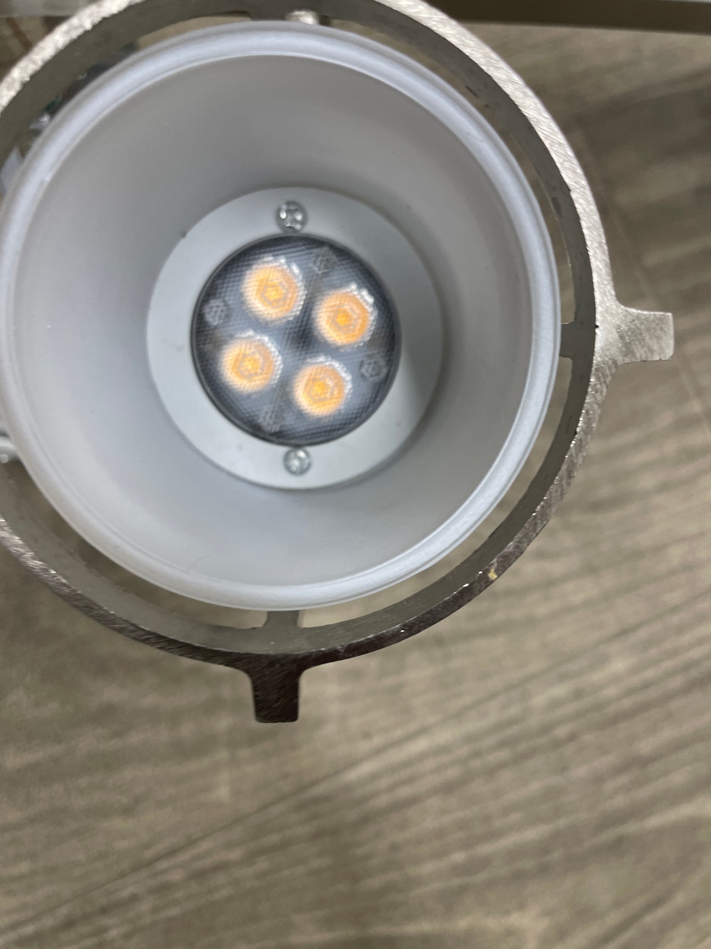 4-Light Reclaimed LED Track Bar, Brushed Nickel  ID #J629.10