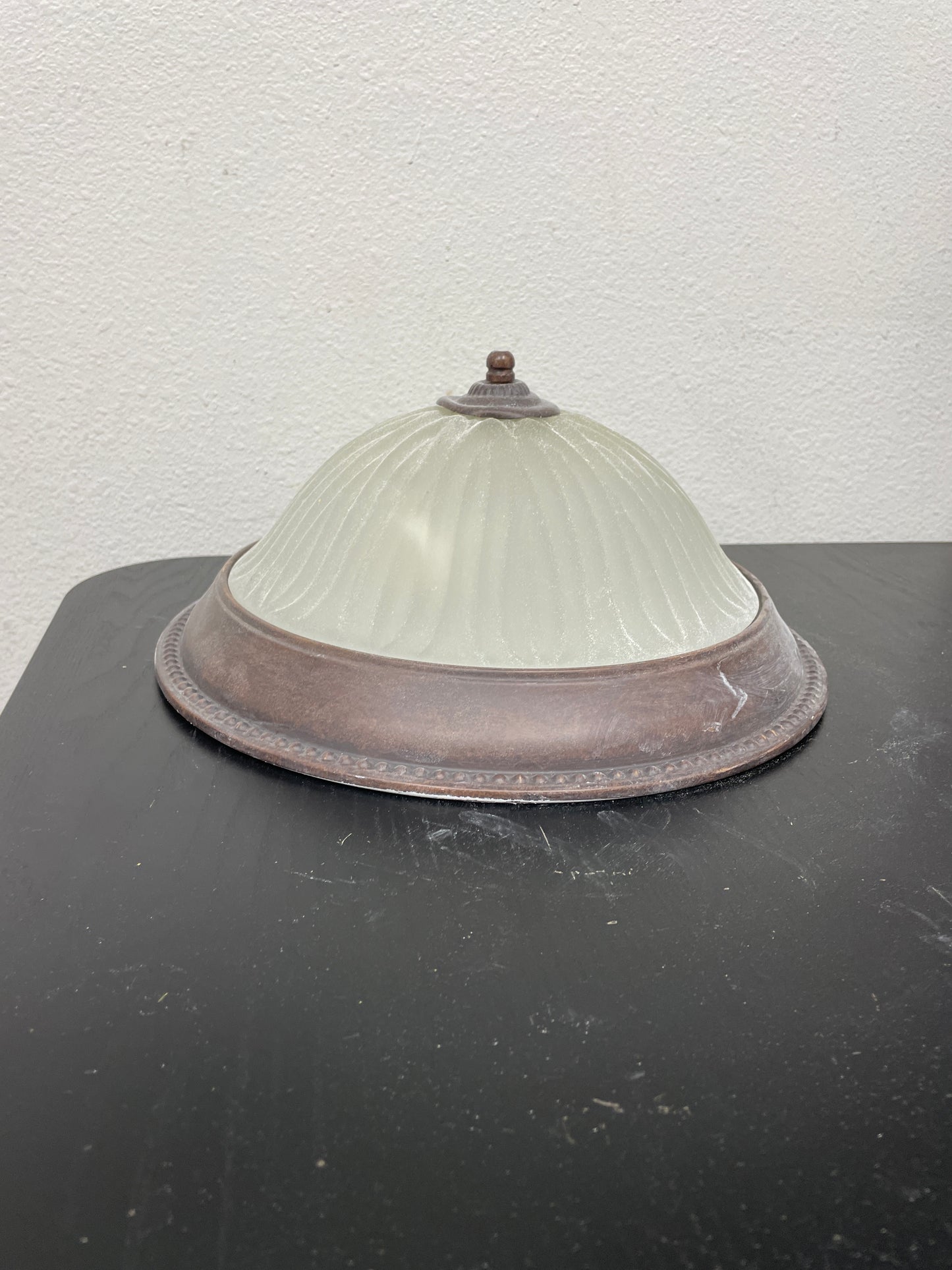 Round Reclaimed Flush Mount, Oil-Rubbed Bronze