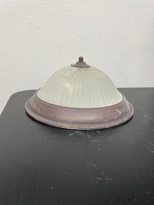 Round Reclaimed Flush Mount, Oil-Rubbed Bronze