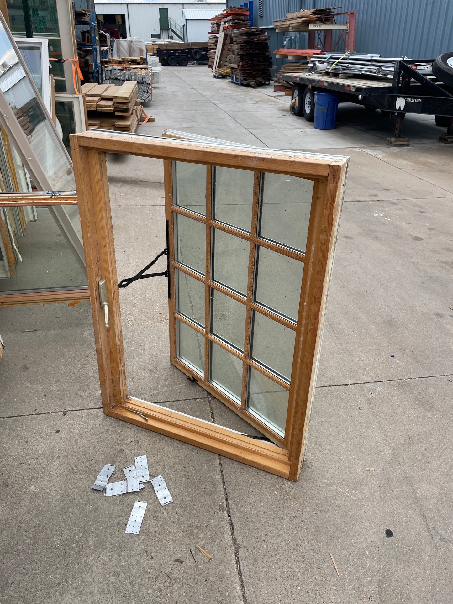 35x47 Reclaimed Casement Wood Window, Natural [#J630.09]