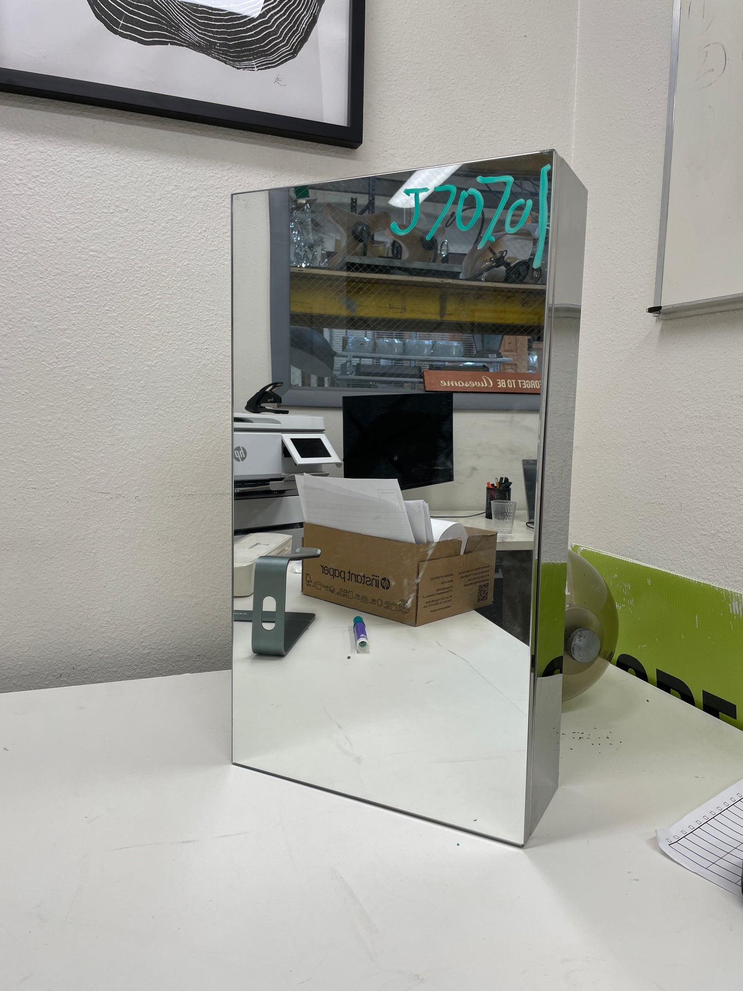 Reclaimed Mirrored Medicine Cabinet, Chrome Frame