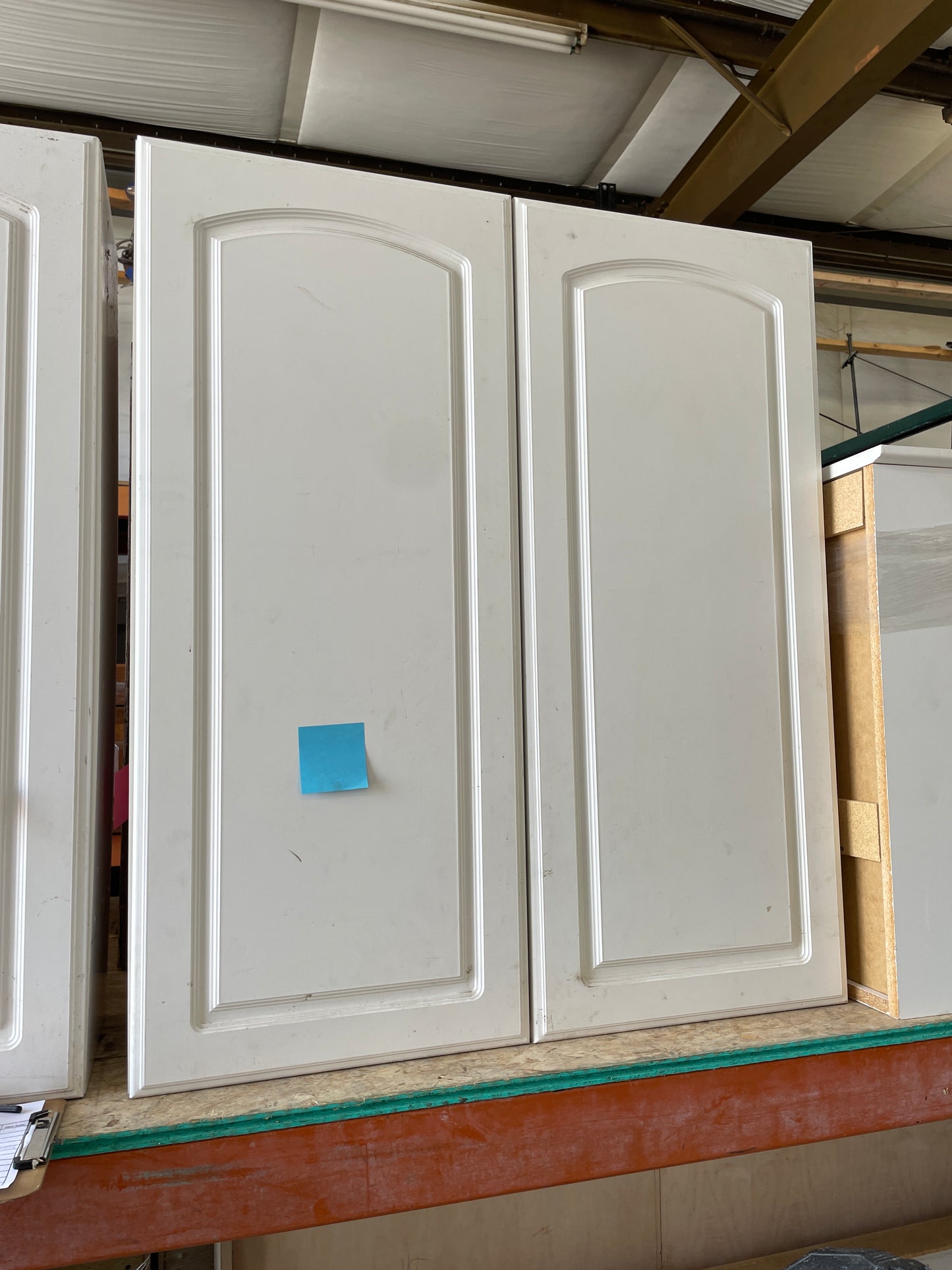 Reclaimed Wall Cabinet, White Painted Finish