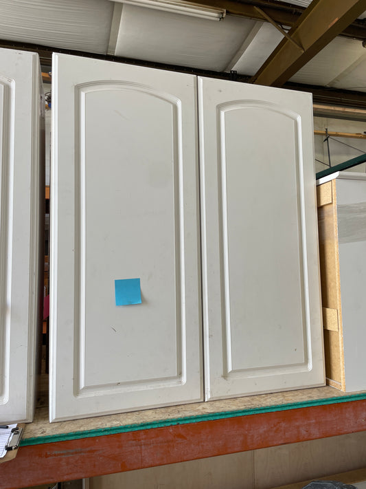 Reclaimed Wall Cabinet, White Painted Finish