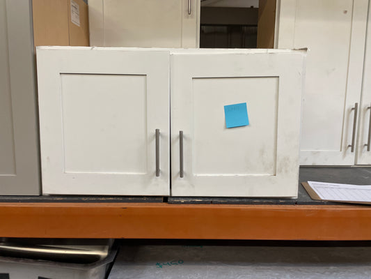 Reclaimed Microwave Wall Cabinet, White Painted Finish
