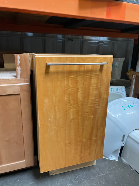 Reclaimed Pull-Out Trash Cabinet, Natural Wood Finish