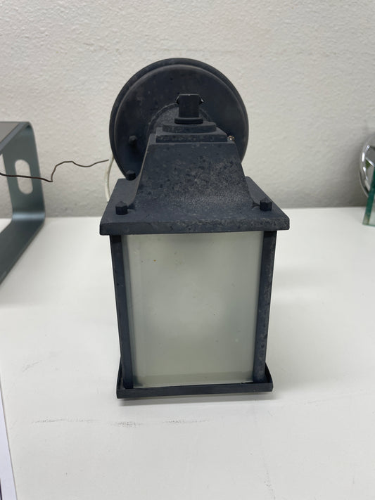 Reclaimed Outdoor Wall Lantern, Matte Black