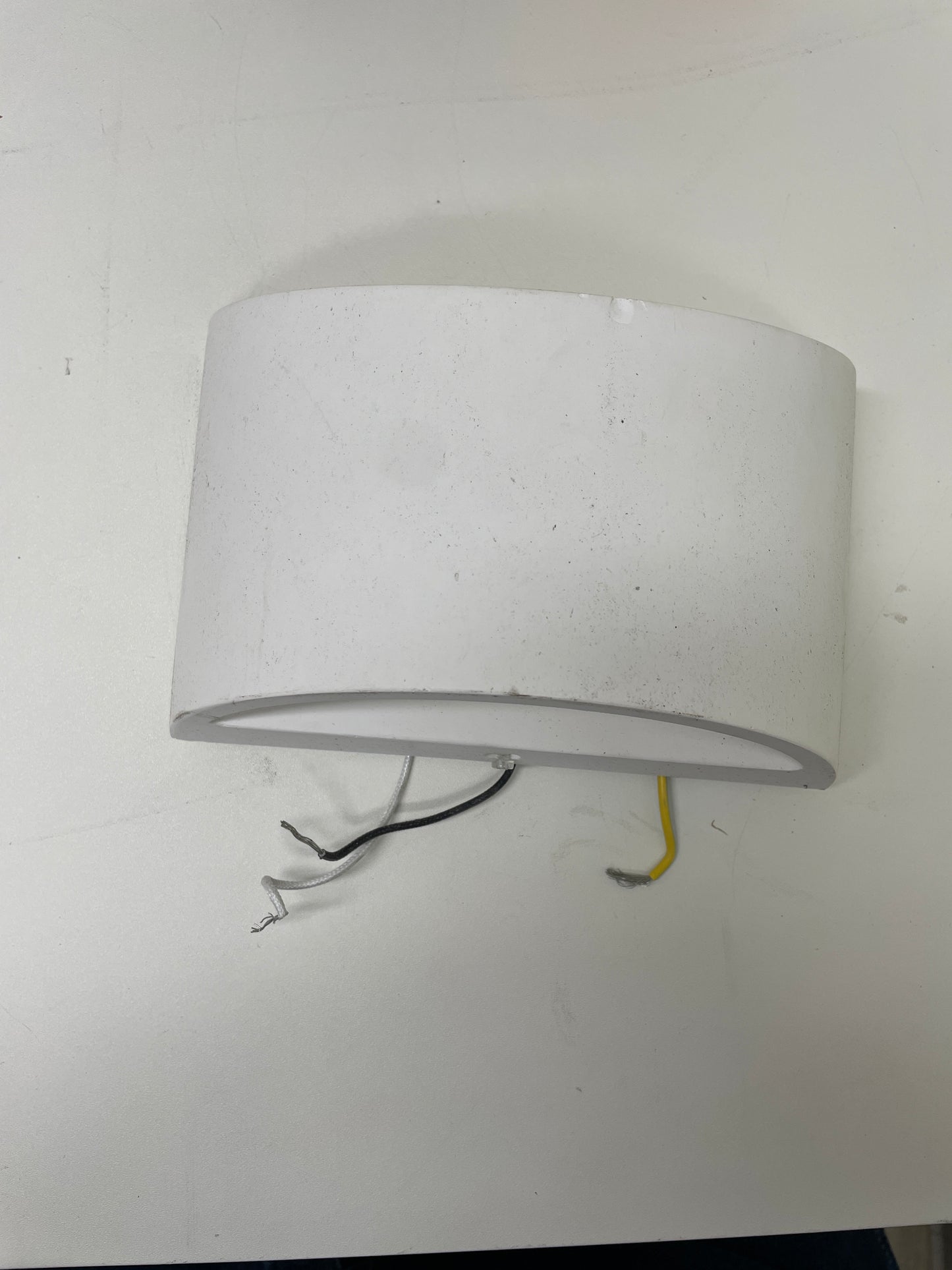 Reclaimed Half-Cylinder Wall Sconce, White