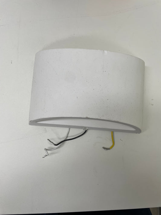 Reclaimed Half-Cylinder Wall Sconce, White