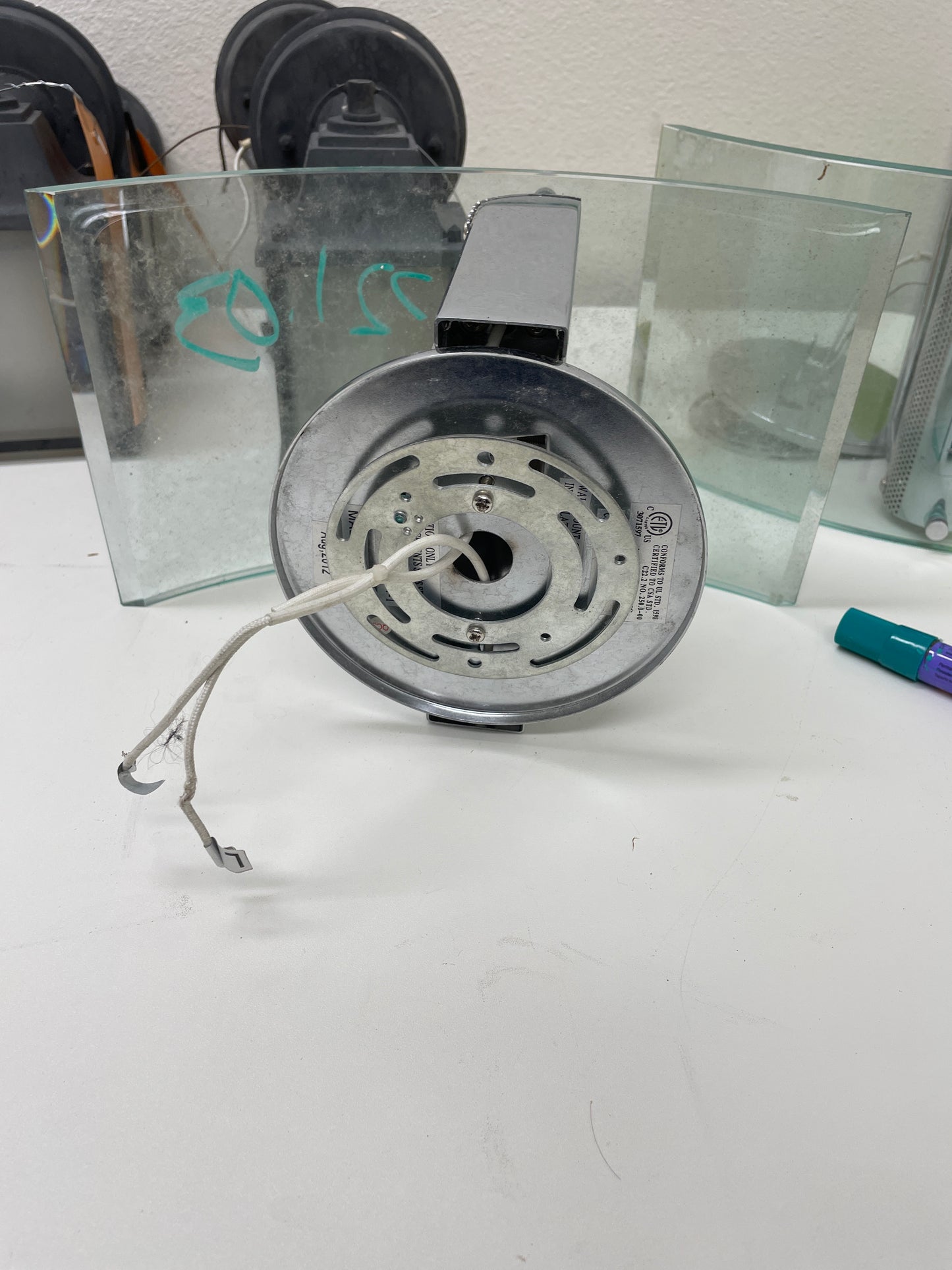 Reclaimed Contemporary Wall Sconce, Chrome