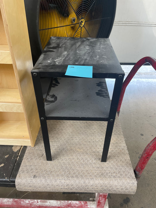 11in Side Table, Black Metal Finish