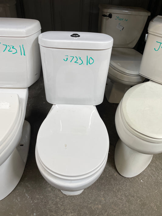 Elongated Two-Piece Dual Flush Toilet, White