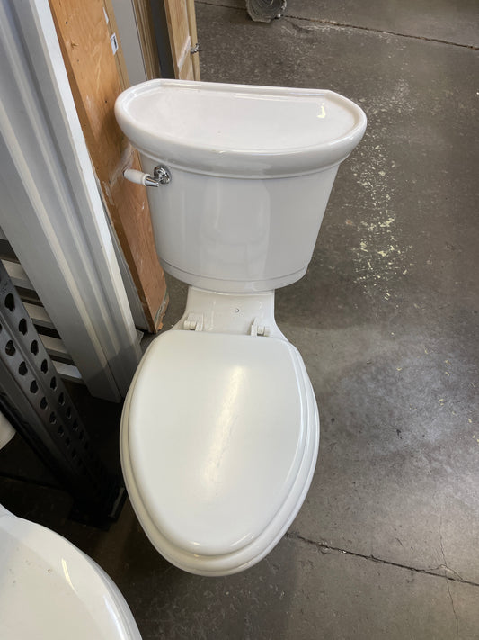 Elongated Two-Piece Single Flush Toilet, White