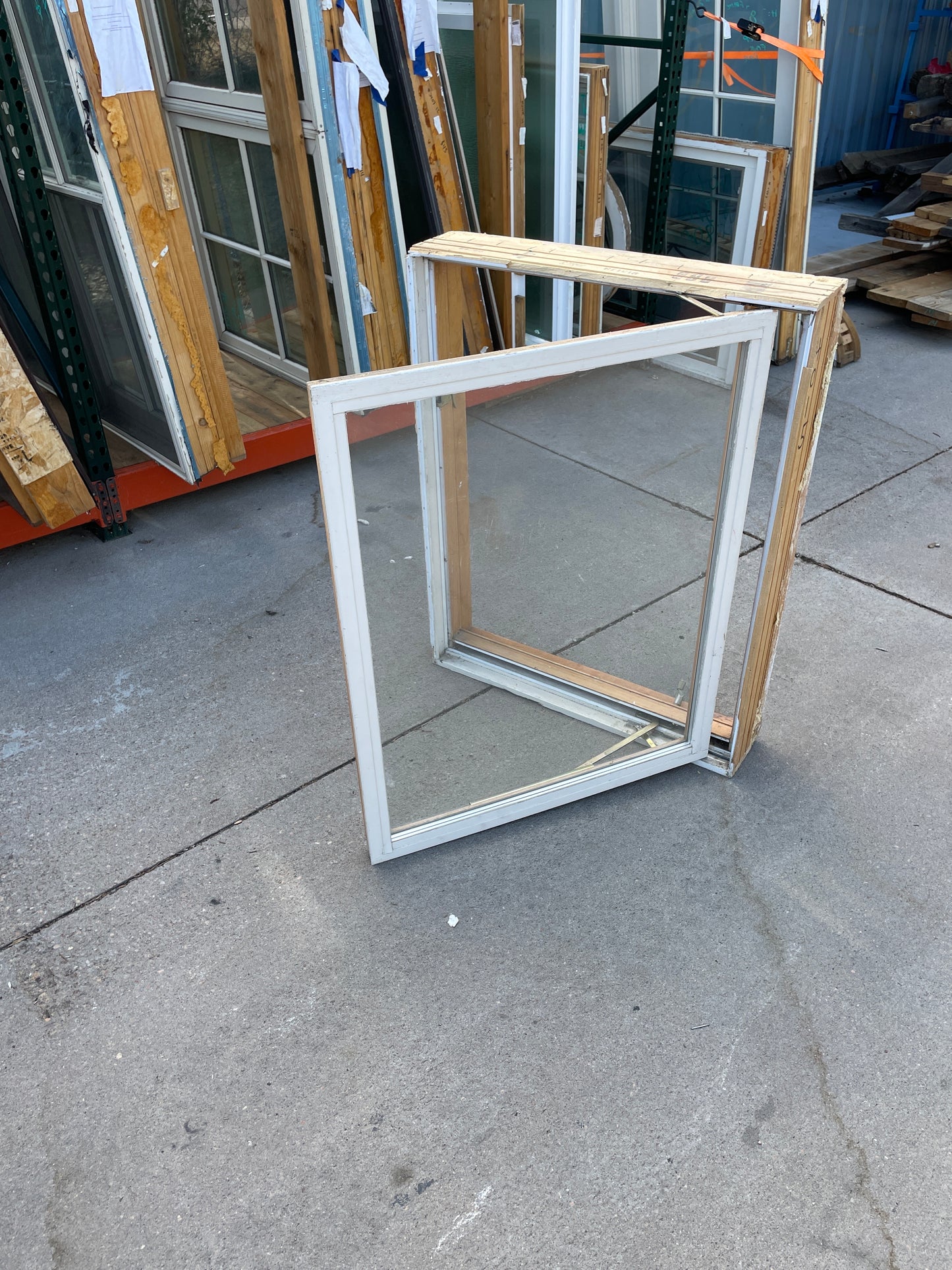32x40 Reclaimed Casement Wood Window, Natural
