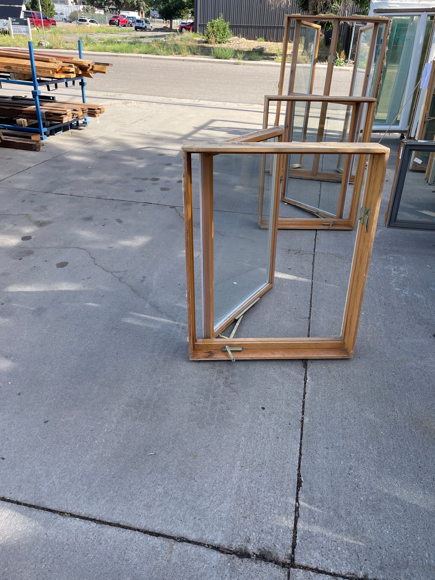 32x40 Reclaimed Casement Wood Window, Natural