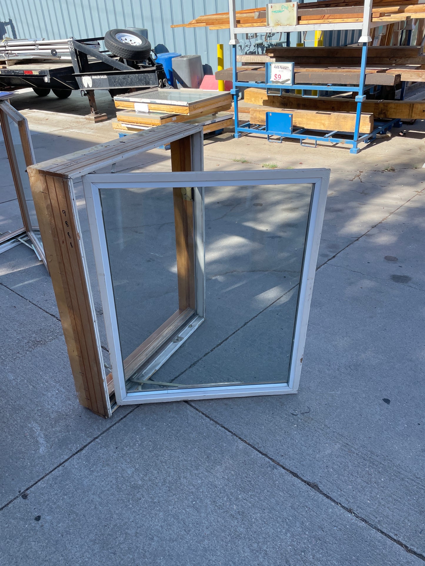 32x40 Reclaimed Casement Wood Window, Natural