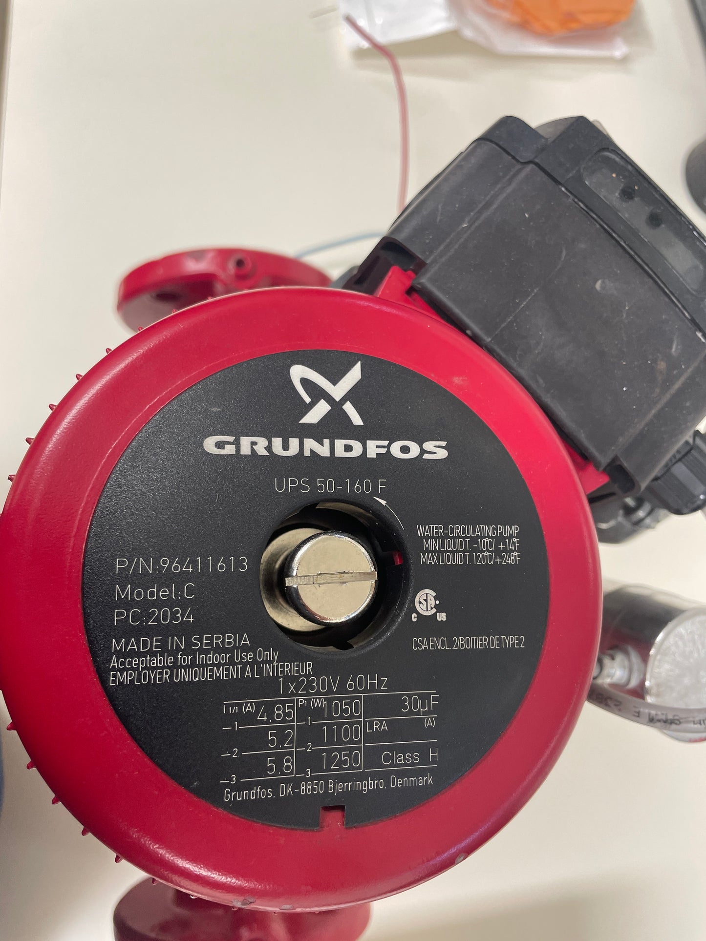 Grundfos UPS 50-160 F Water-Circulating Pump, 230V