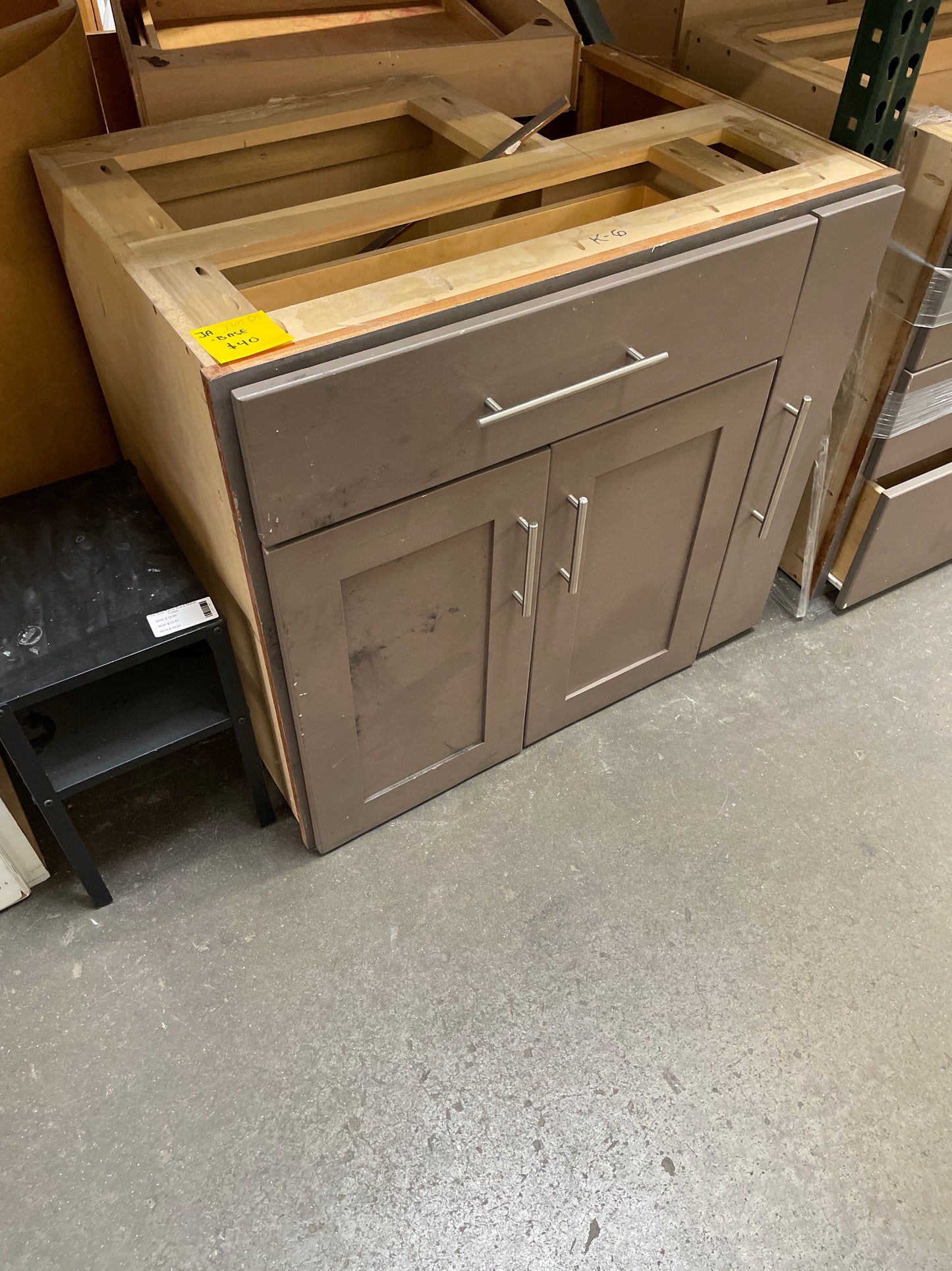 36in Base Cabinet, Gray Finish