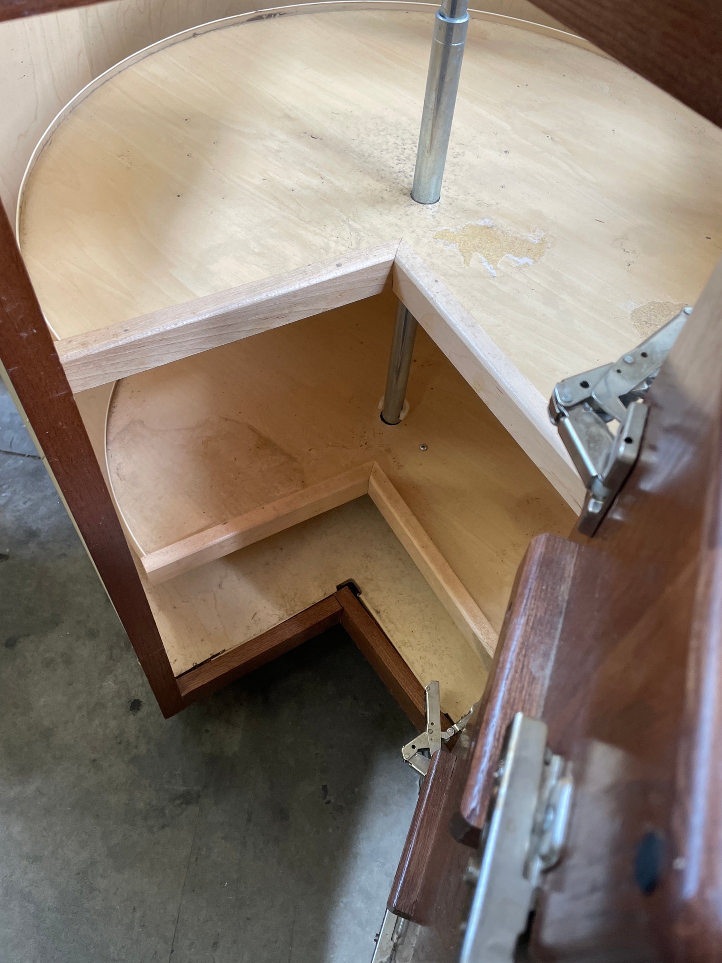 24in Corner Base Cabinet, Natural Wood Finish