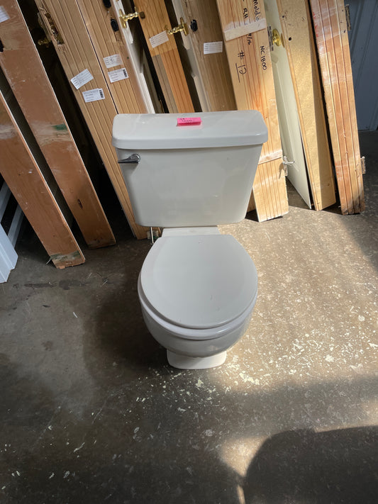 Round Two-Piece Single Flush Toilet, Biscuit [#J803.11]