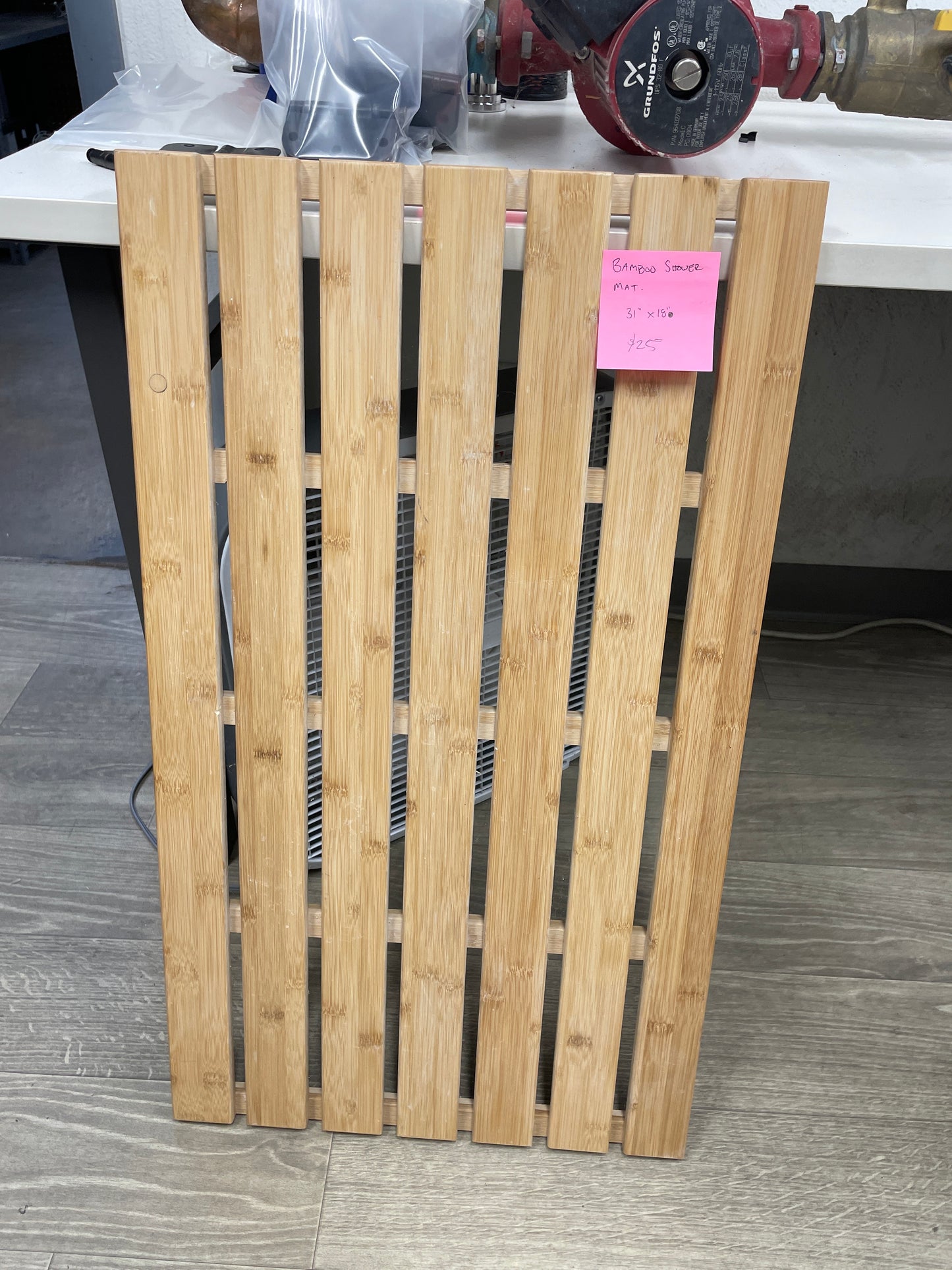 Bamboo Shower Mat, 31in x 18in