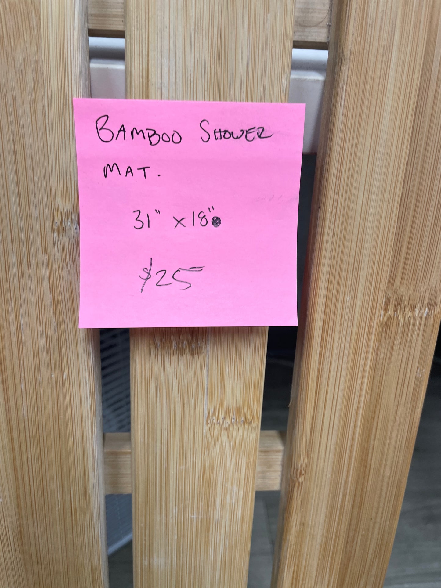 Bamboo Shower Mat, 31in x 18in