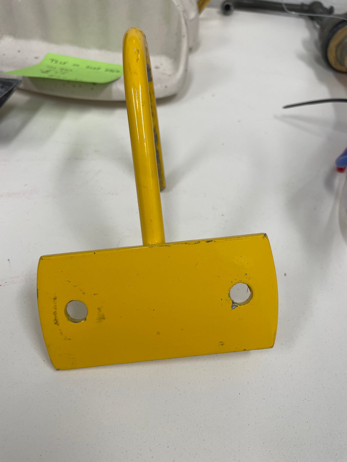 Fixed 9 Inch Metal Hook, Yellow Finish