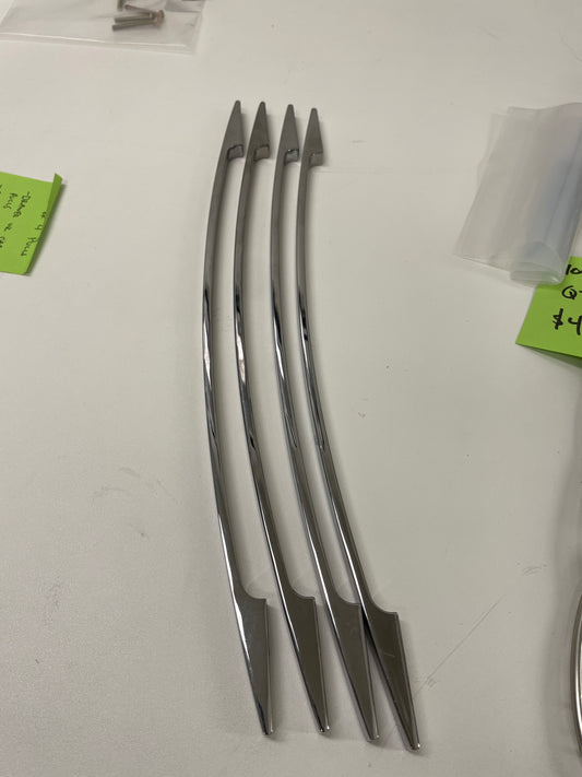 Set of Chrome Drawer or Cabinet Pulls, 13.5 Inch Span