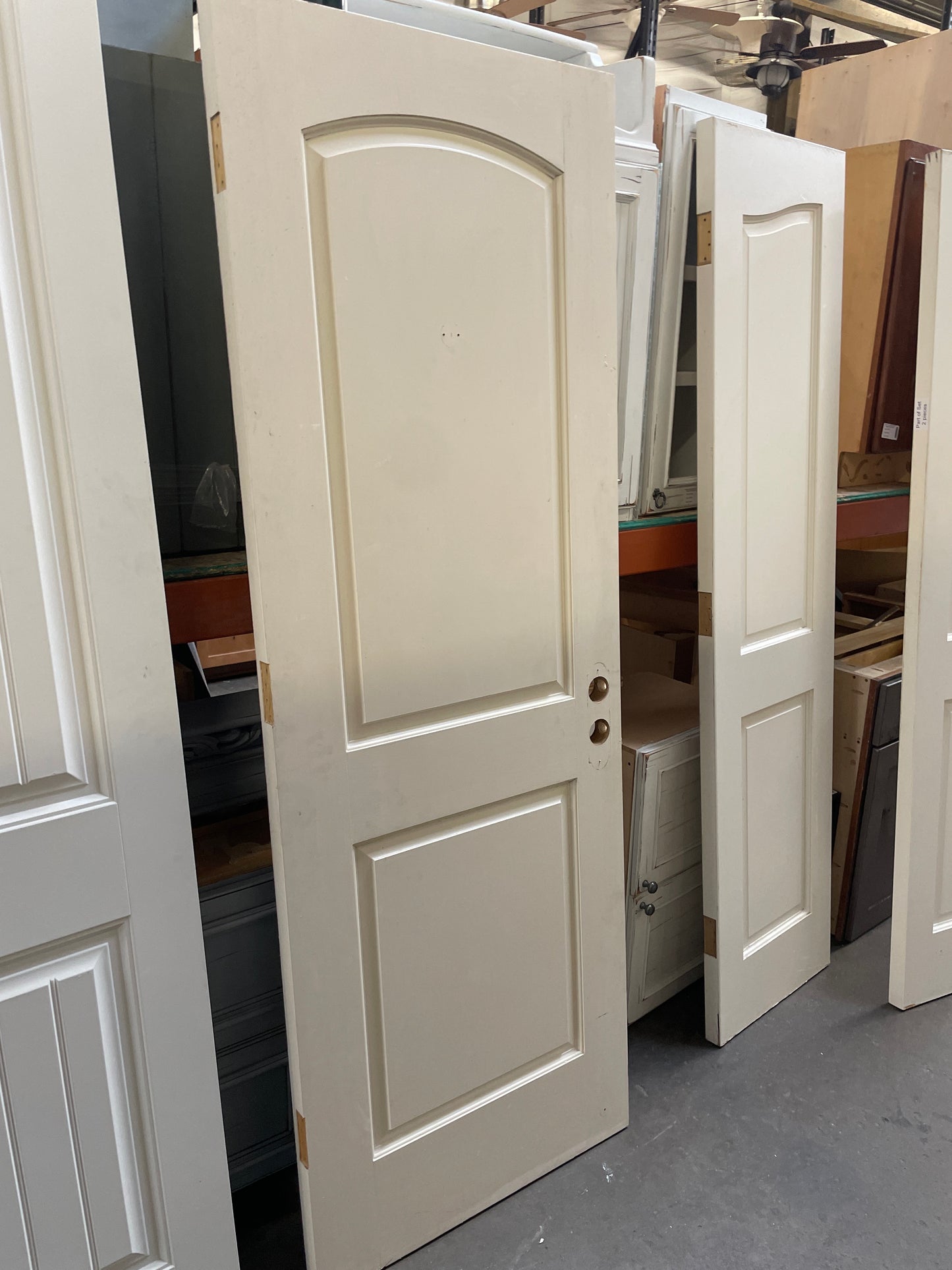 30x84 RHS Exterior Solid 2 Panel Slab Door, White