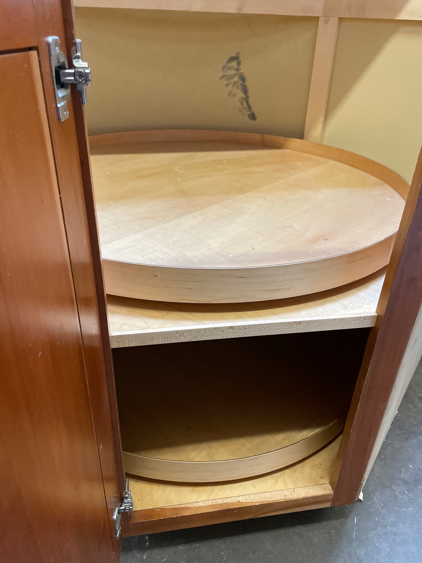 36in Corner Base Cabinet, Natural Wood Finish