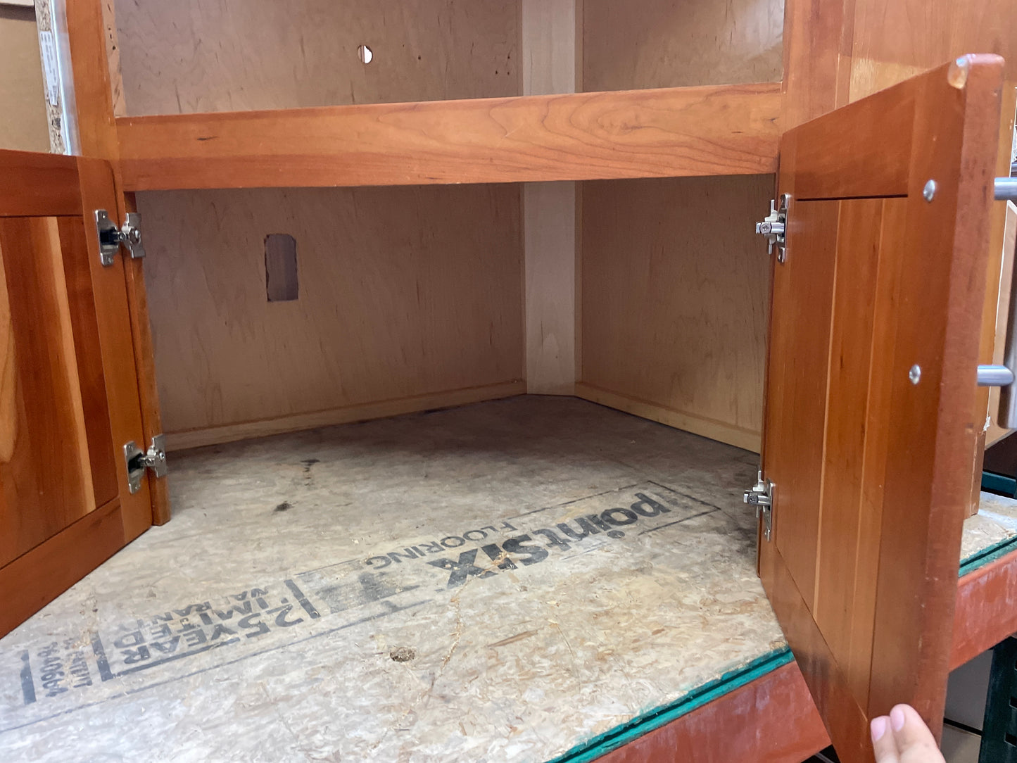 34in Appliance Garage, Cherry Stained Finish