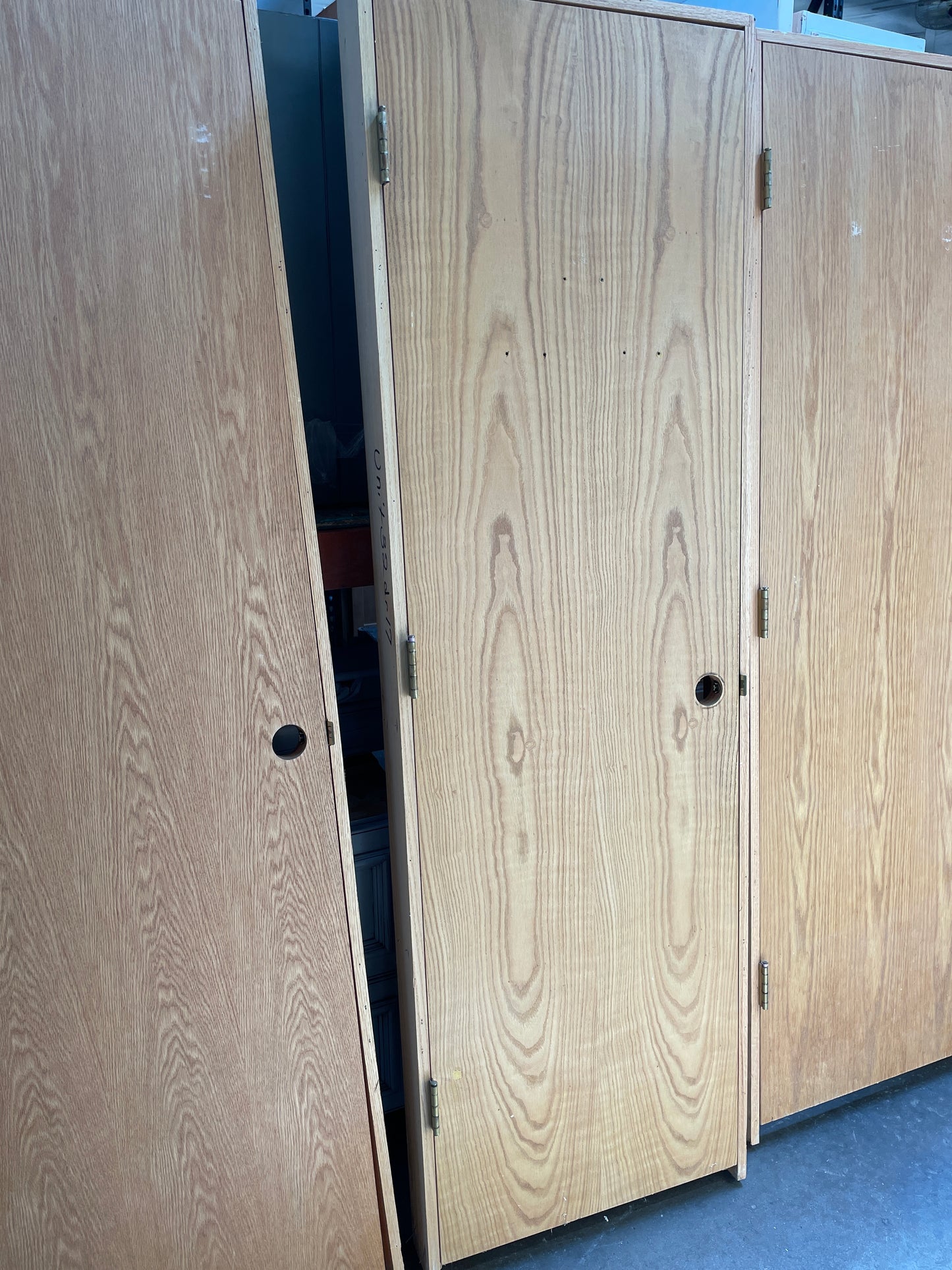 24x80 LHS Interior Hollow Flush Prehung Door, Wood Finish