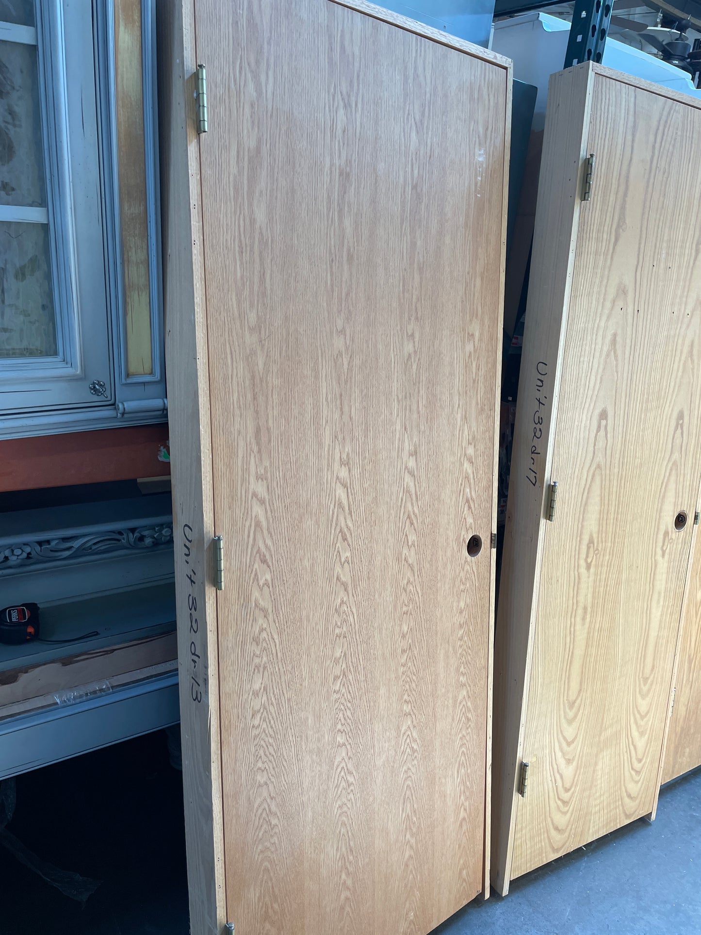 30x80 LHS Interior Hollow Flush Prehung Door, Wood Finish